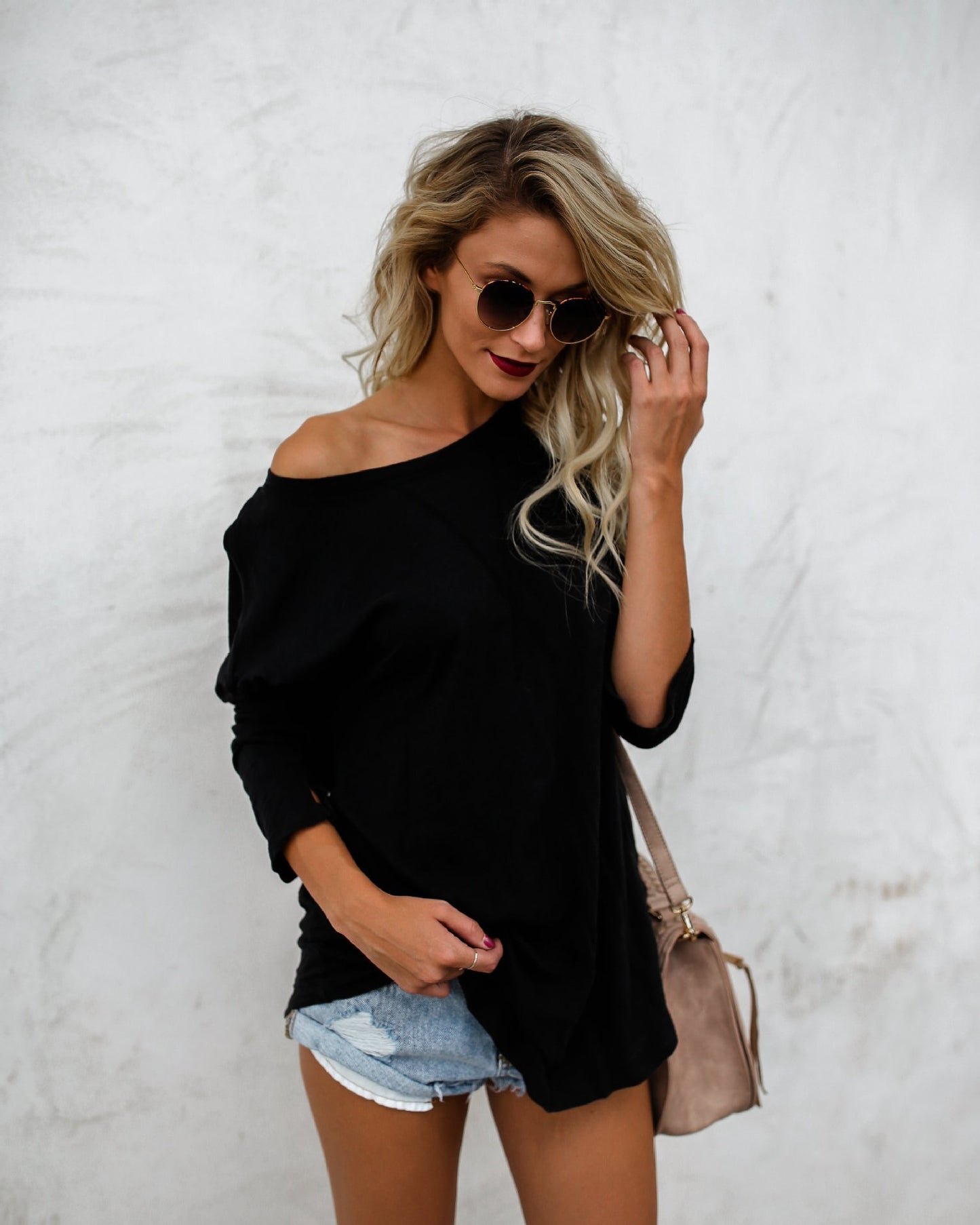 Trendy Women's Long Sleeve T-Shirt in Solid Colors